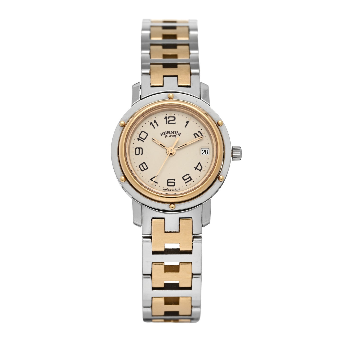 Stainless Steel 24mm Clipper Quartz Watch Gold