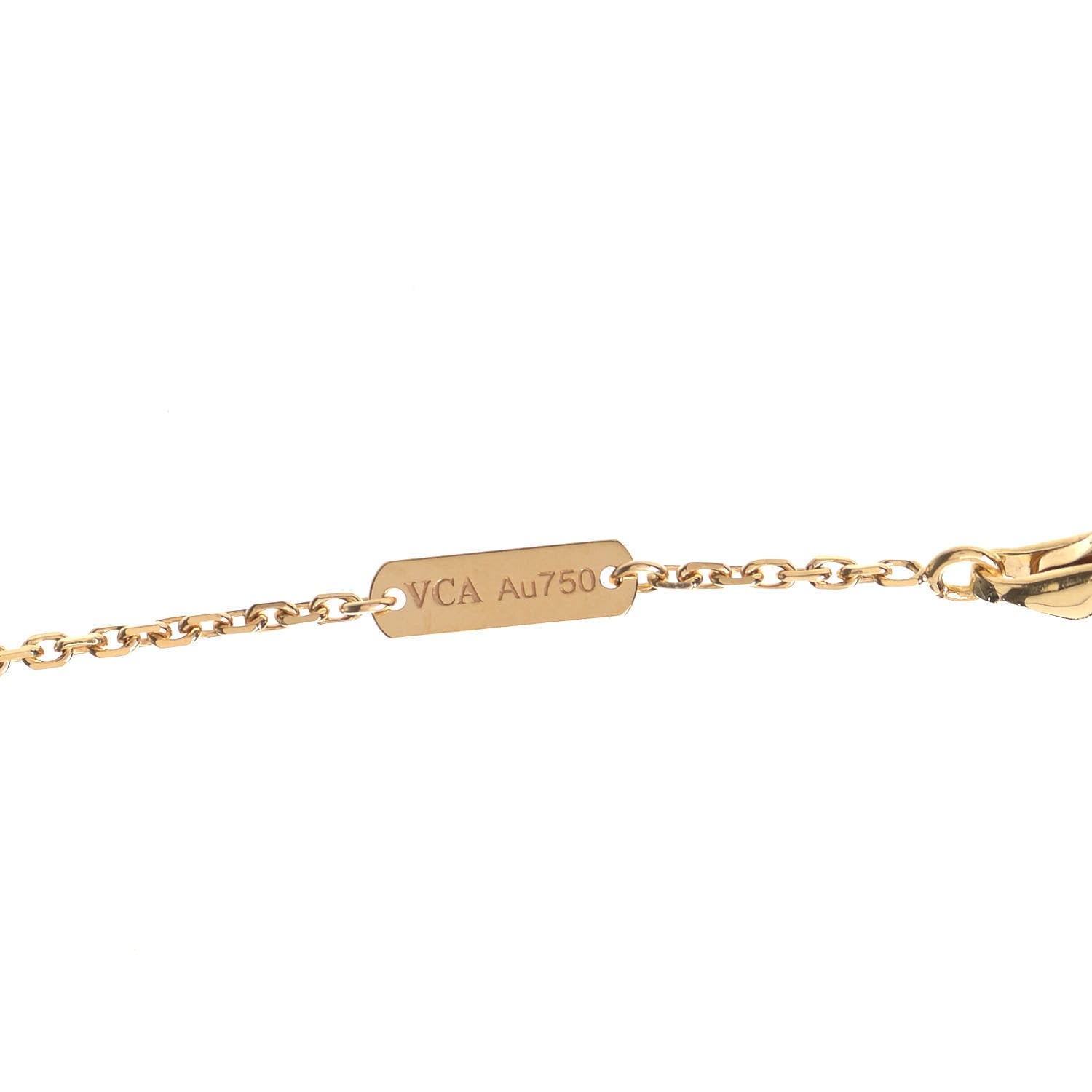 Van Cleef & Arpels 18K Yellow Gold Black Onyx Vintage Alhambra Pendant Necklace 5 of 5