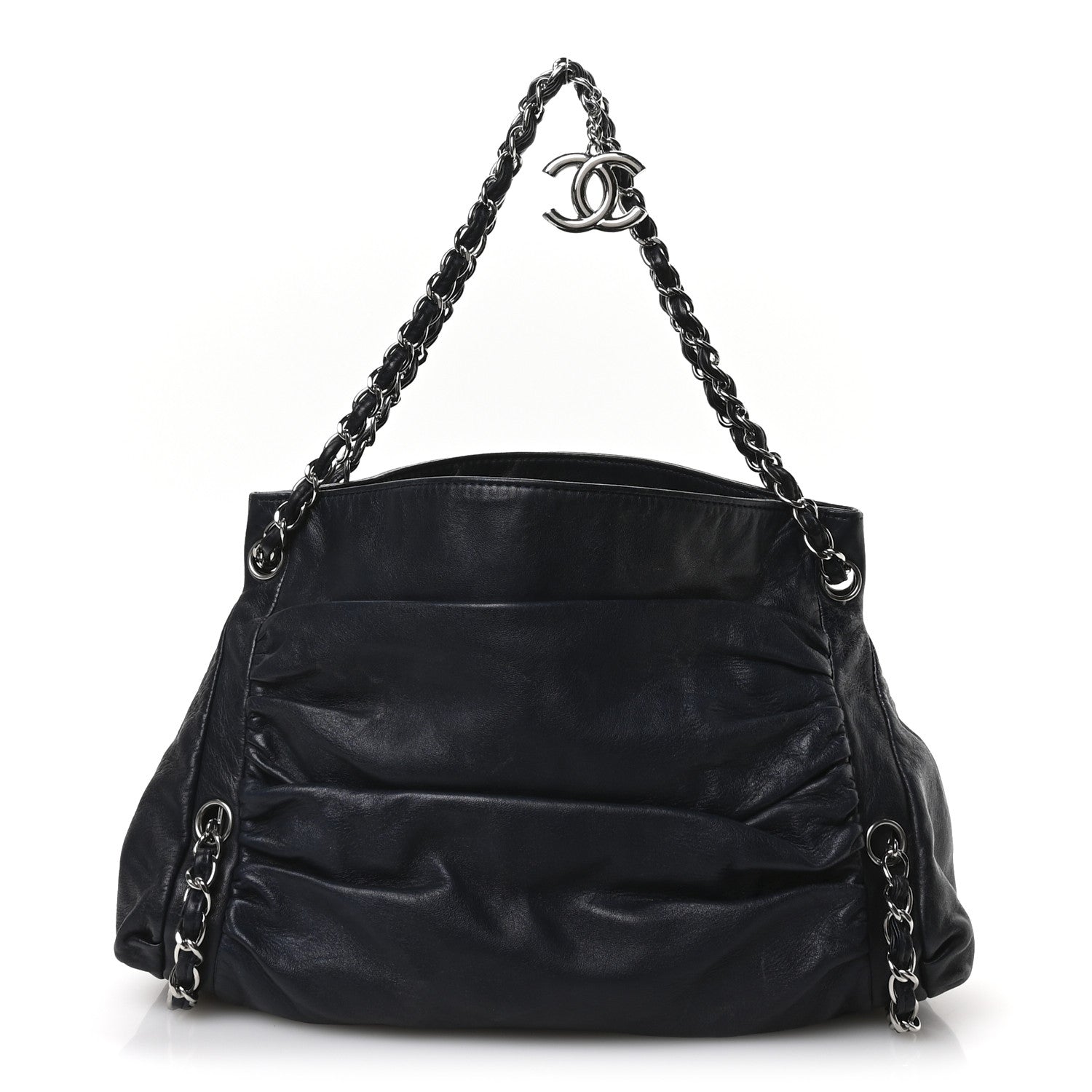 Chanel Lambskin Large Sharpei Shoulder Bag Blue 1 of 10