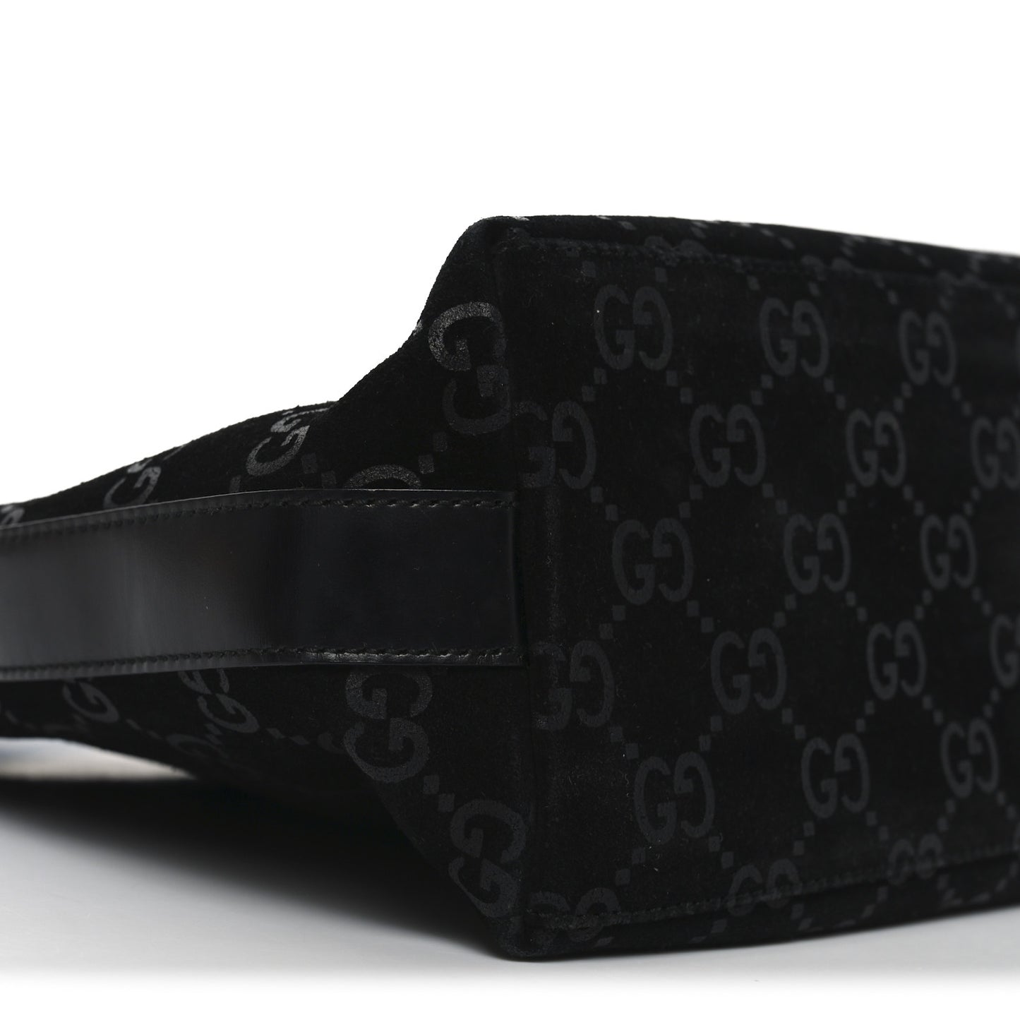 Suede Monogram Hobo Black