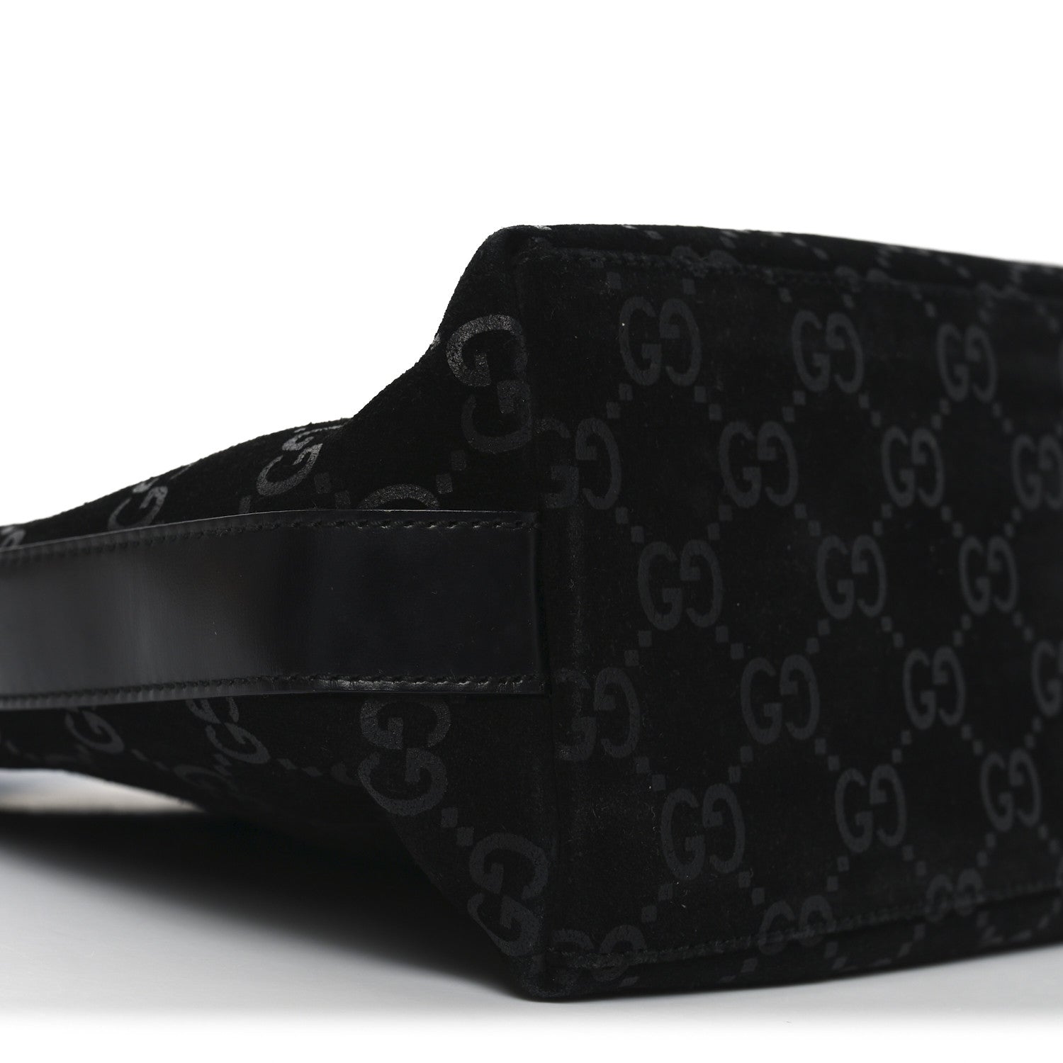 Gucci Suede Monogram Hobo Black 9 of 10