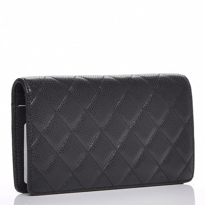 Chanel Caviar CC Yen Wallet Black 3 of 8
