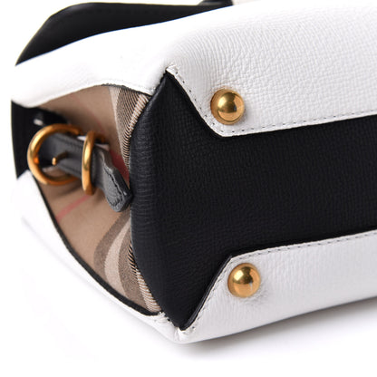 Burberry Derby Calfskin House Check Small Camberley Chalk White Black 6 of 12