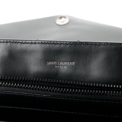 Saint Laurent Calfskin Y Quilted Monogram Monochrome Medium Loulou Chain Satchel Black 6 of 12