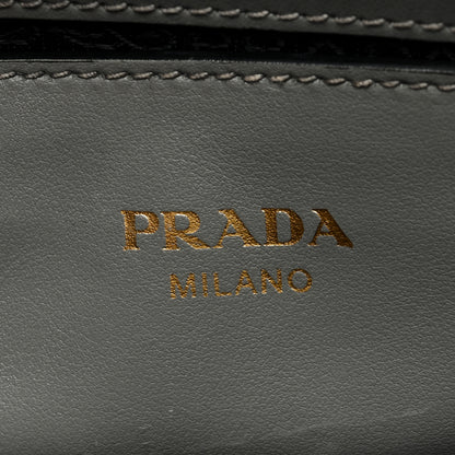 Prada Saffiano Soft Calfskin Small Zippered Tote Marmo 6 of 9