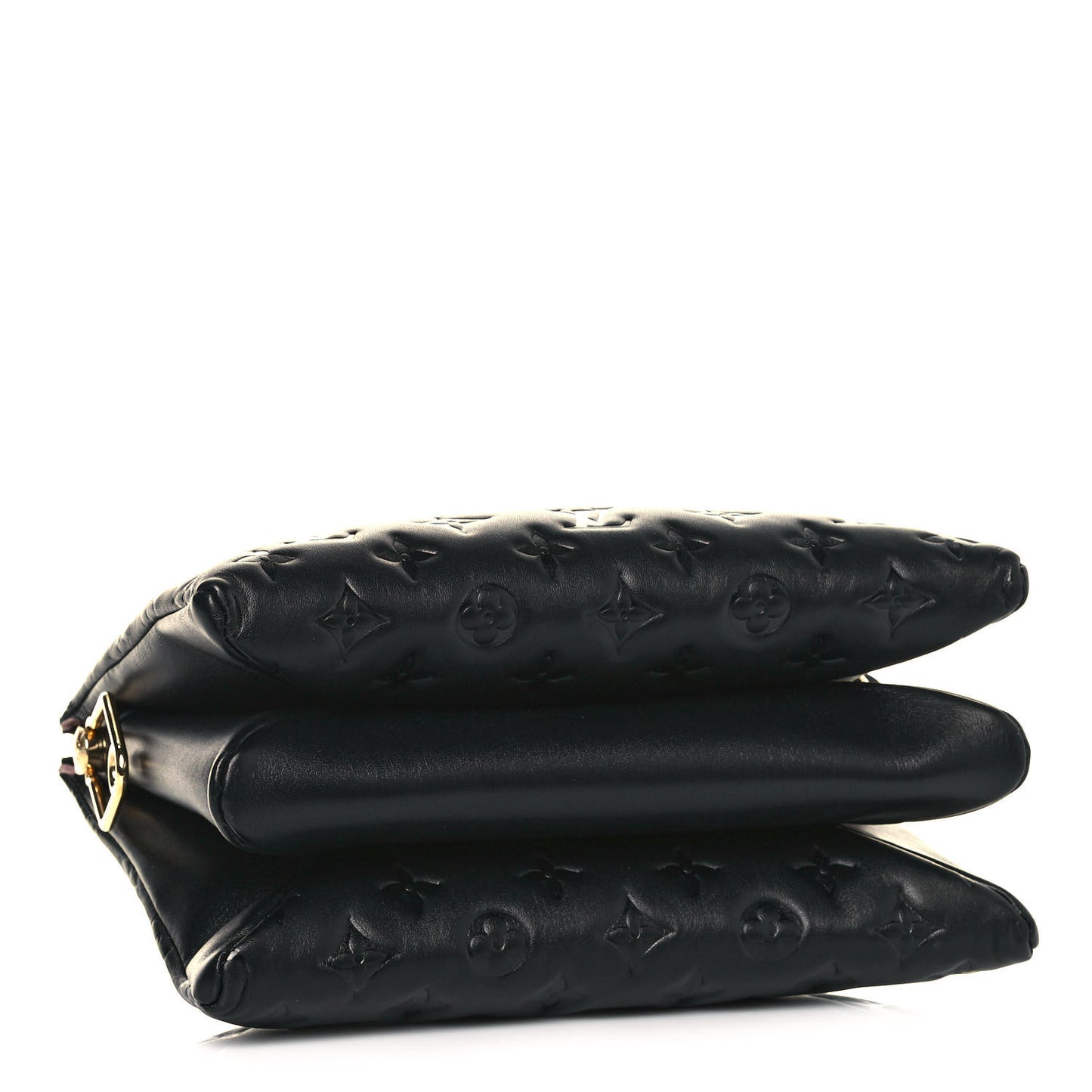 Lambskin Embossed Monogram Coussin PM Black
