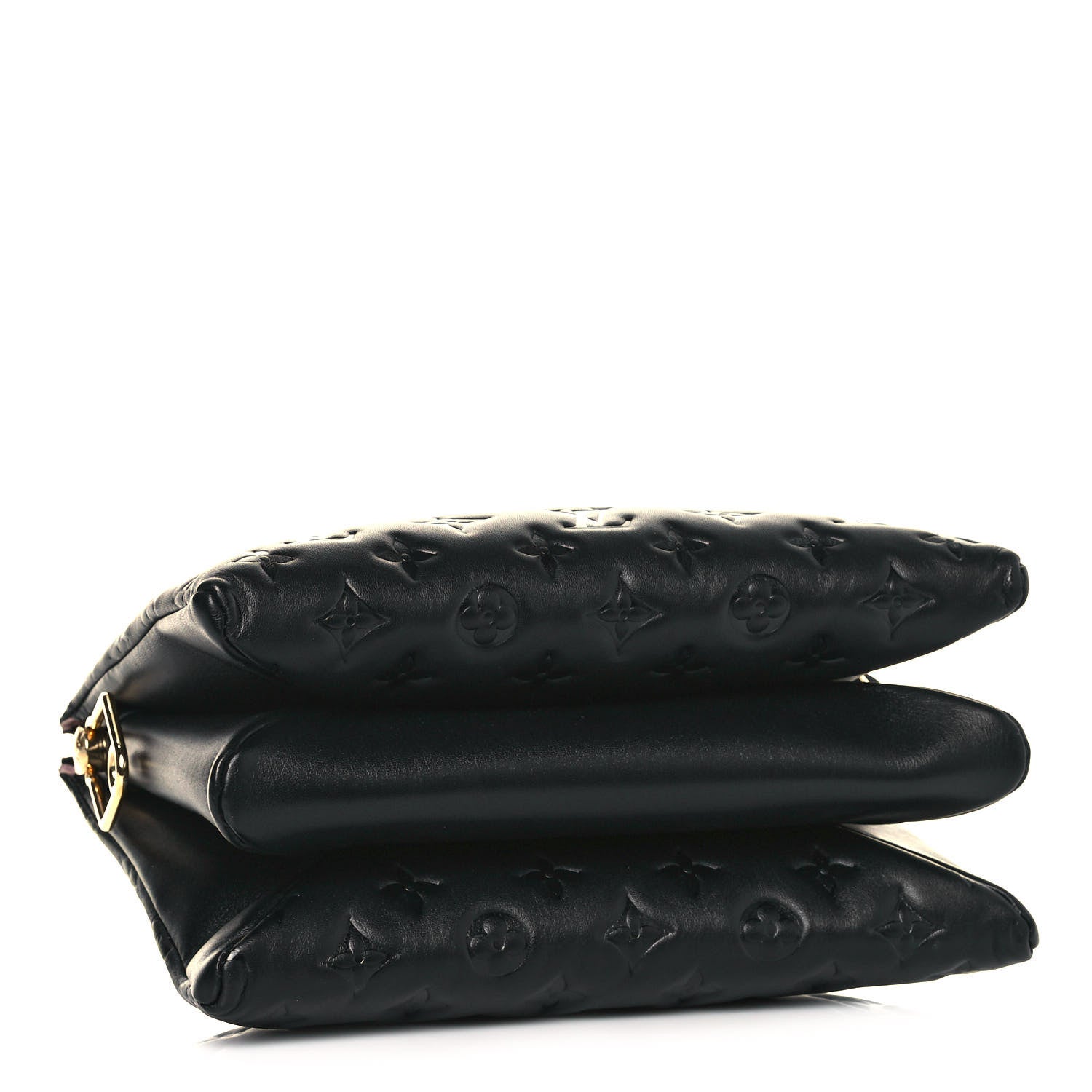 Louis Vuitton Lambskin Embossed Monogram Coussin PM Black 4 of 12