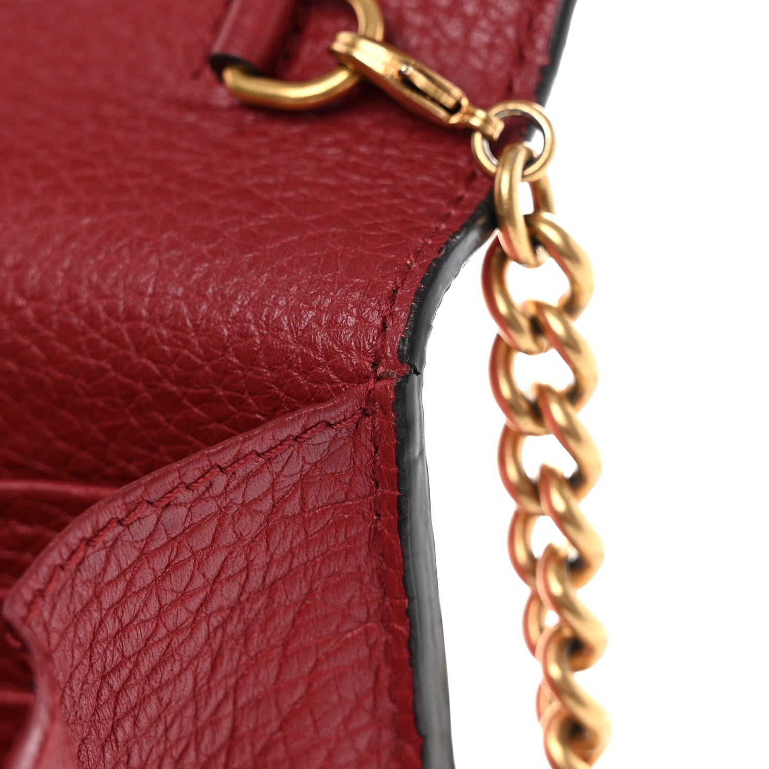 Gucci Cellarius Calfskin GG Marmont Chain Wallet Dry Rose 11 of 13