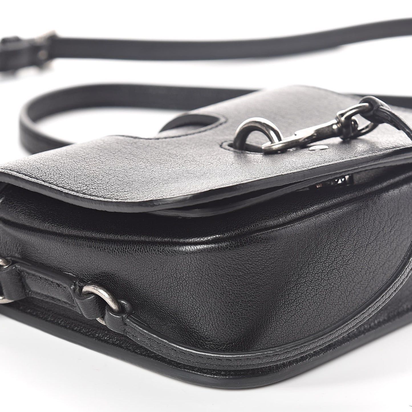 Lambskin Toy Charlotte Messenger Bag Black