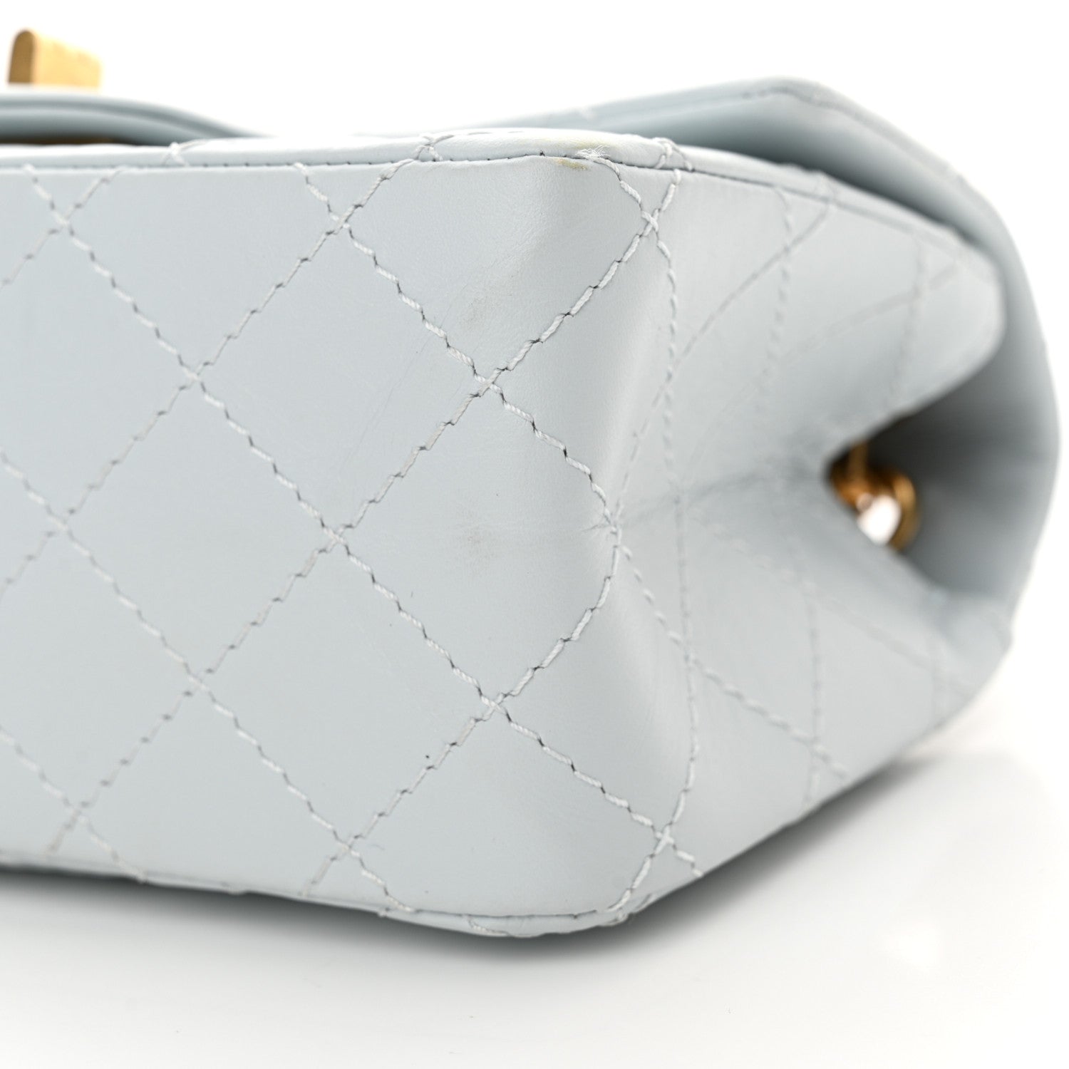 Chanel Aged Calfskin Quilted 2.55 Reissue Mini Flap Light Blue 10 of 11