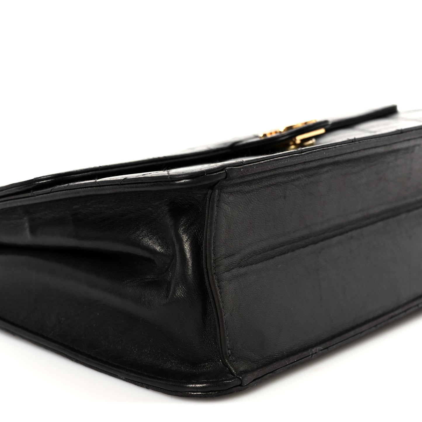 Lambskin Quilted Medium Single Flap Black