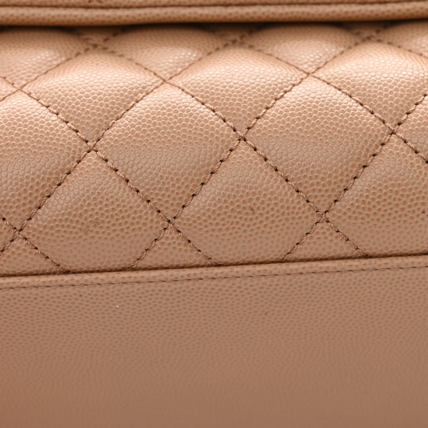 Caviar Lizard Embossed Quilted Small Coco Handle Flap Beige