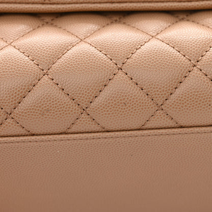 Chanel Caviar Lizard Embossed Quilted Small Coco Handle Flap Beige 11 of 11