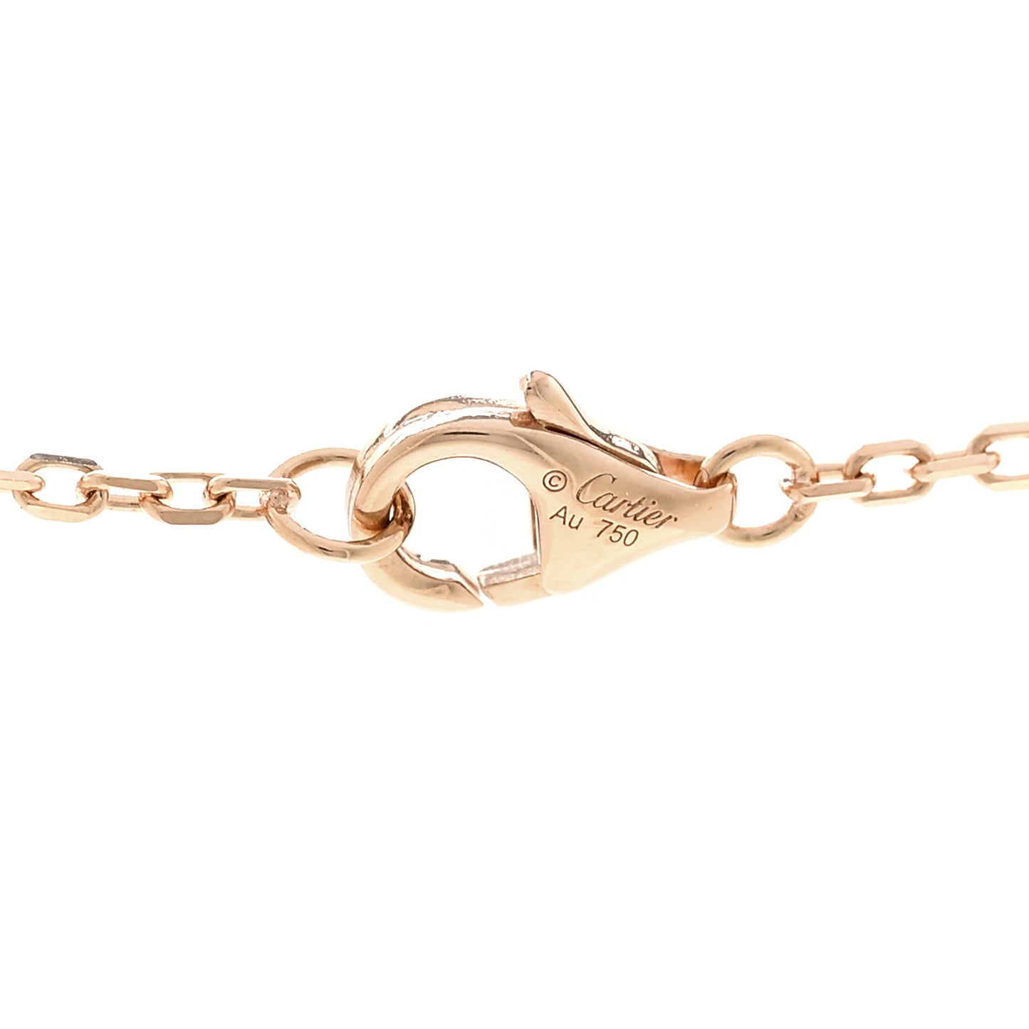 18K Pink Gold Diamond Interlocking LOVE Paved Necklace