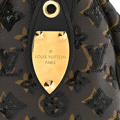 Louis Vuitton Monogram Sequins Eclipse Speedy 28 Black 7 of 10