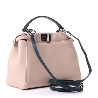 Fendi Nappa Colorblock Mini Peekaboo Iconic Satchel Soap Amazzonia Opal 3 of 9