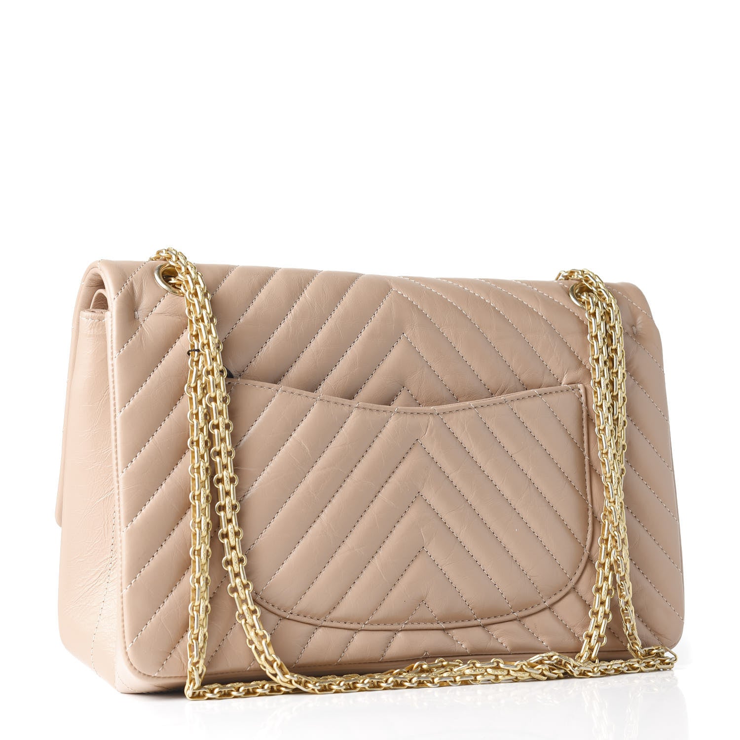 Chanel Aged Calfskin Chevron Quilted 2.55 Reissue 226 Flap Beige 2 of 8