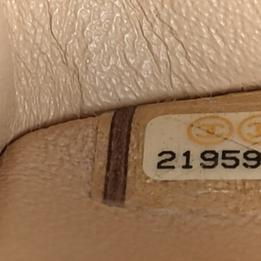 Lambskin Quilted Medium Double Flap Beige