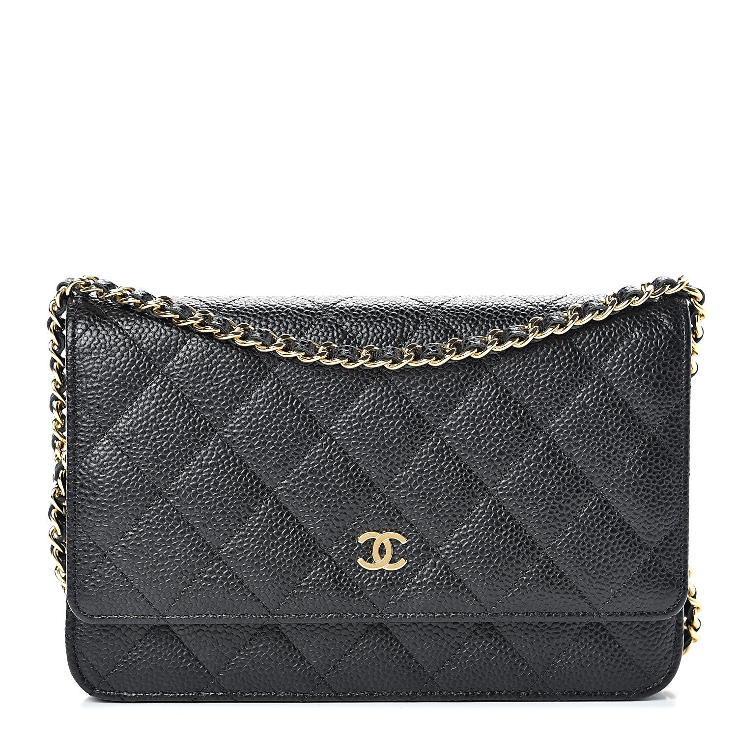 Chanel Caviar Quilted Wallet On Chain WOC Black 1 of 10