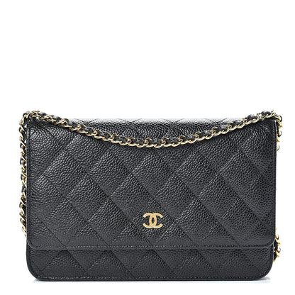 Chanel Caviar Quilted Wallet On Chain WOC Black 1 of 10