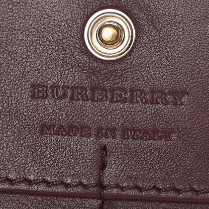 Burberry Grainy Calfskin House Check Continental Wallet Mahogany Red 6 of 6