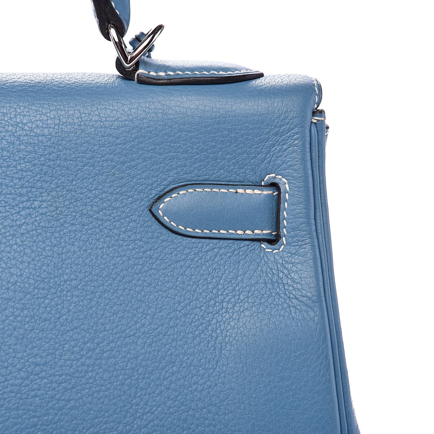 Hermes Togo Kelly Retourne 32 Blue Jean 21 of 38