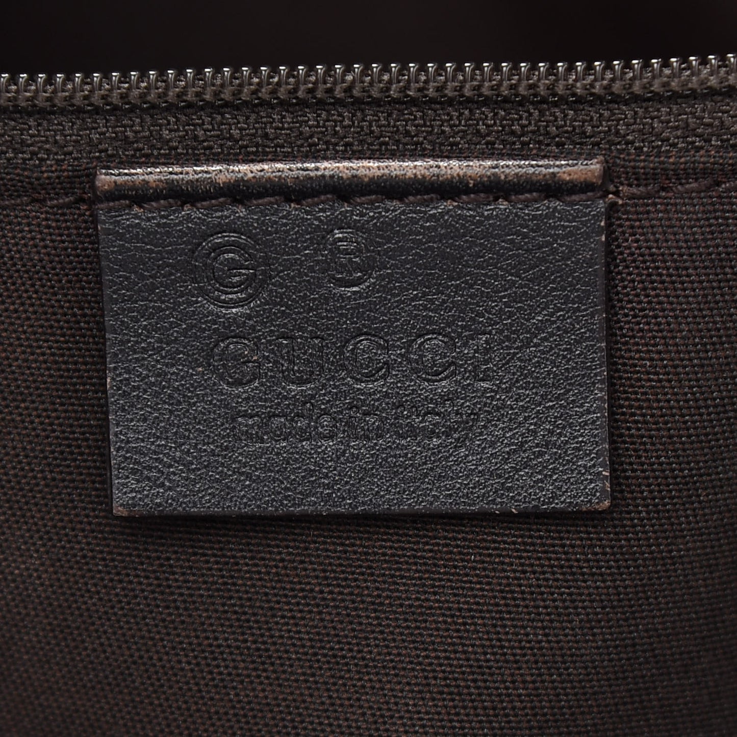 Calfskin Horsebit Embossed Tote Dark Brown