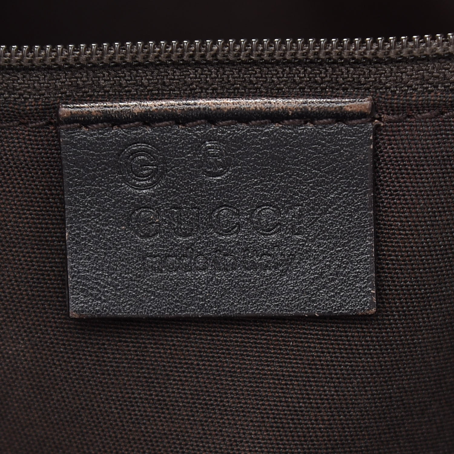 Gucci Calfskin Horsebit Embossed Tote Dark Brown 5 of 14