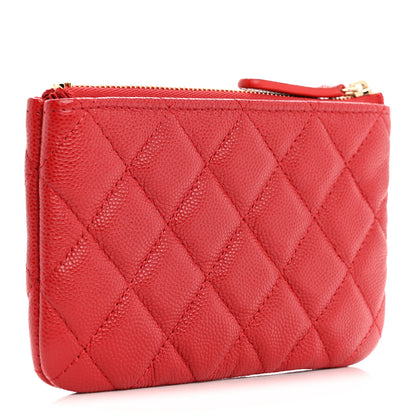 Chanel Caviar Quilted Small Cosmetic Case Red 3 of 7