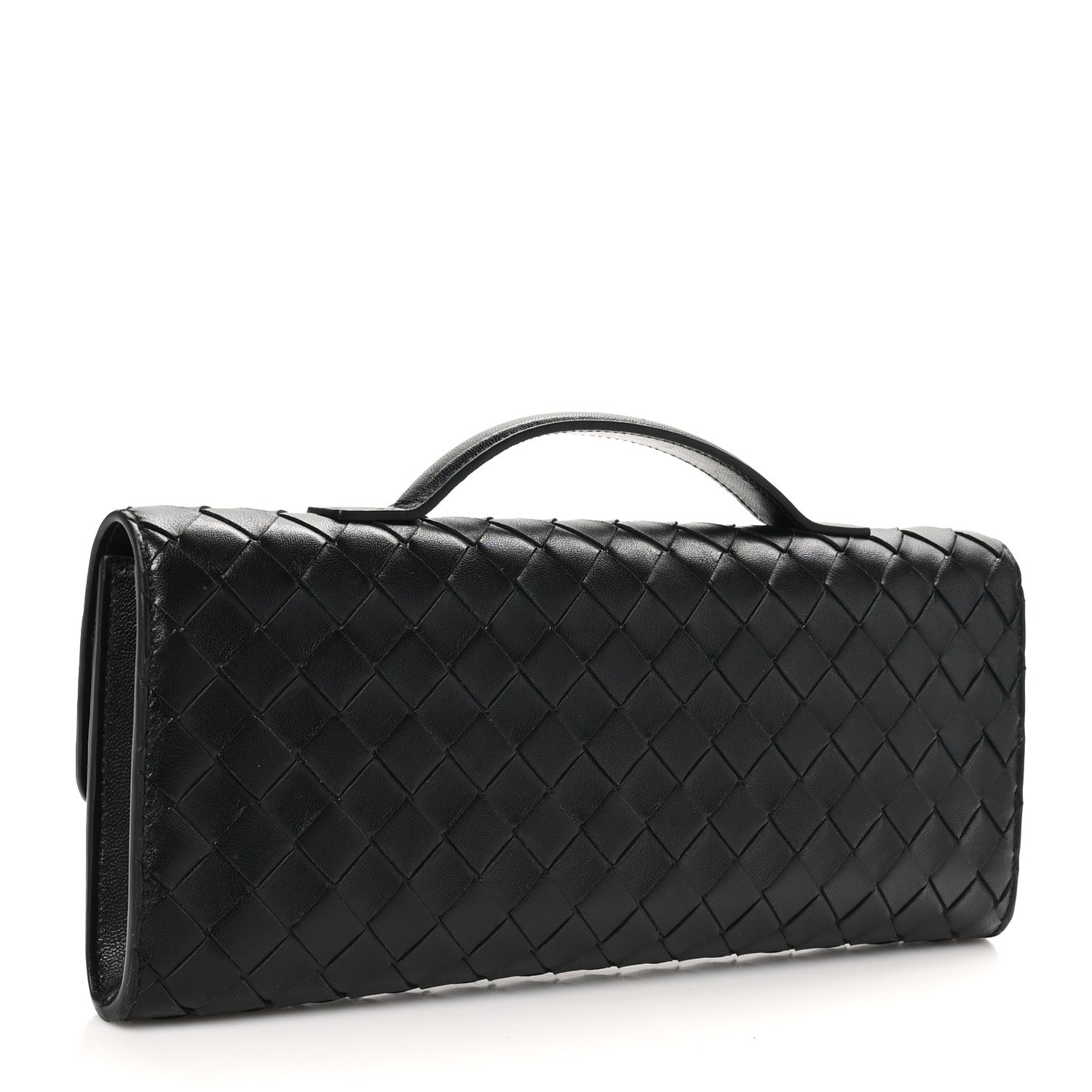 Bottega Veneta Nappa Intrecciato Long Andiamo Top Handle Clutch Black 3 of 7