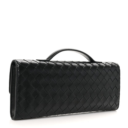 Bottega Veneta Nappa Intrecciato Long Andiamo Top Handle Clutch Black 3 of 7