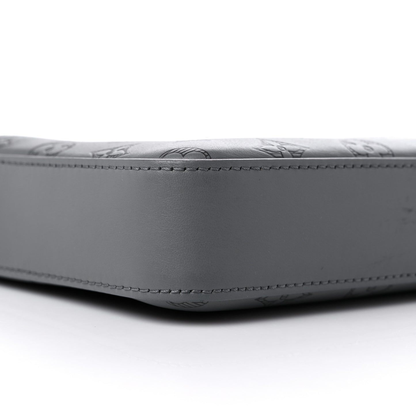 Calfskin Monogram Shadow Duo Messenger Anthracite Gray