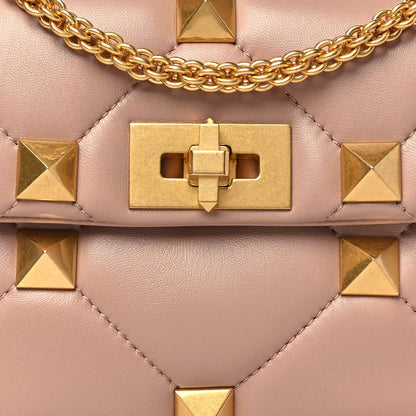 Valentino Garavani Nappa Medium Roman Stud Shoulder Bag Rose Cannelle 7 of 9
