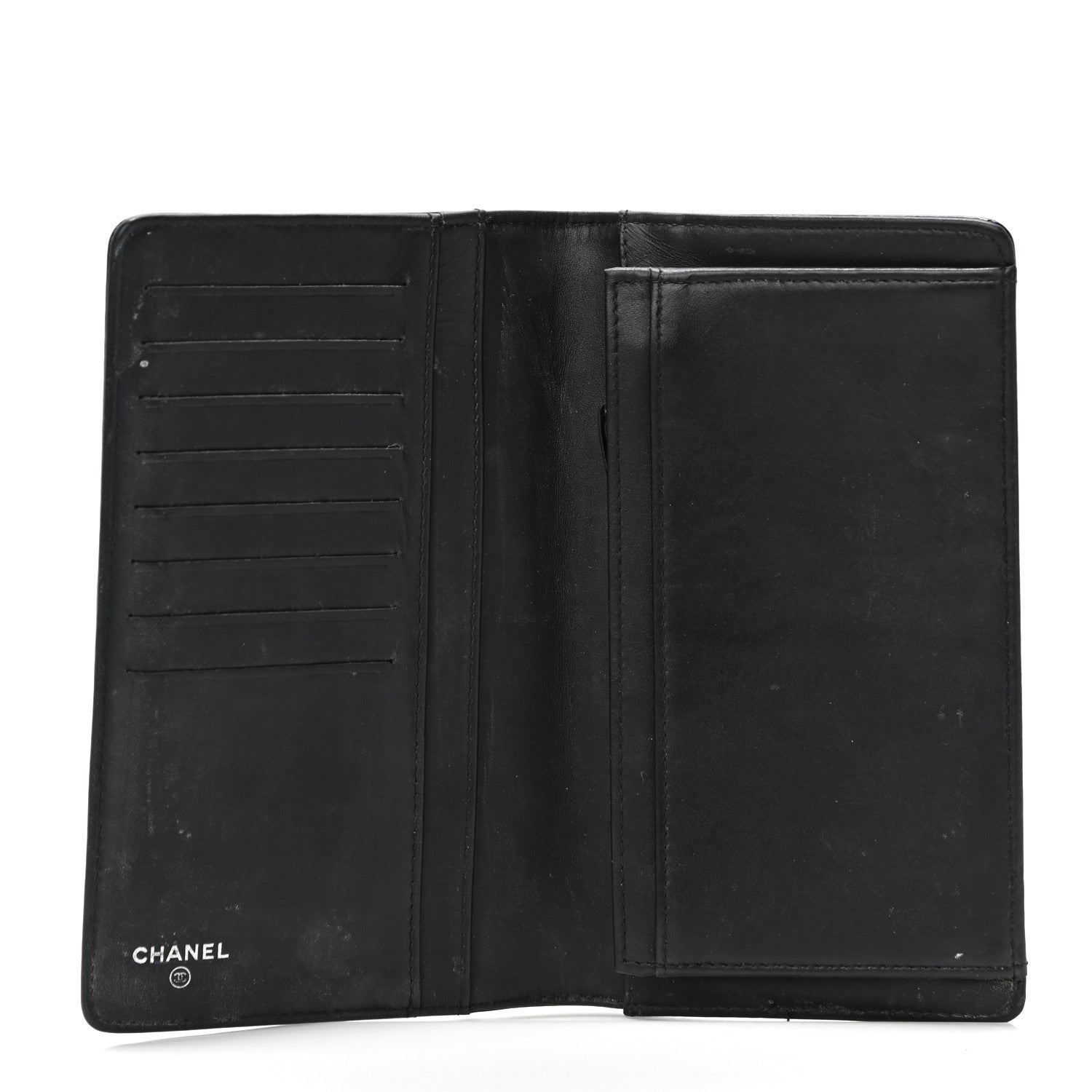 Chanel Patent Calfskin Quilted Boy Yen Wallet Black 5 of 15