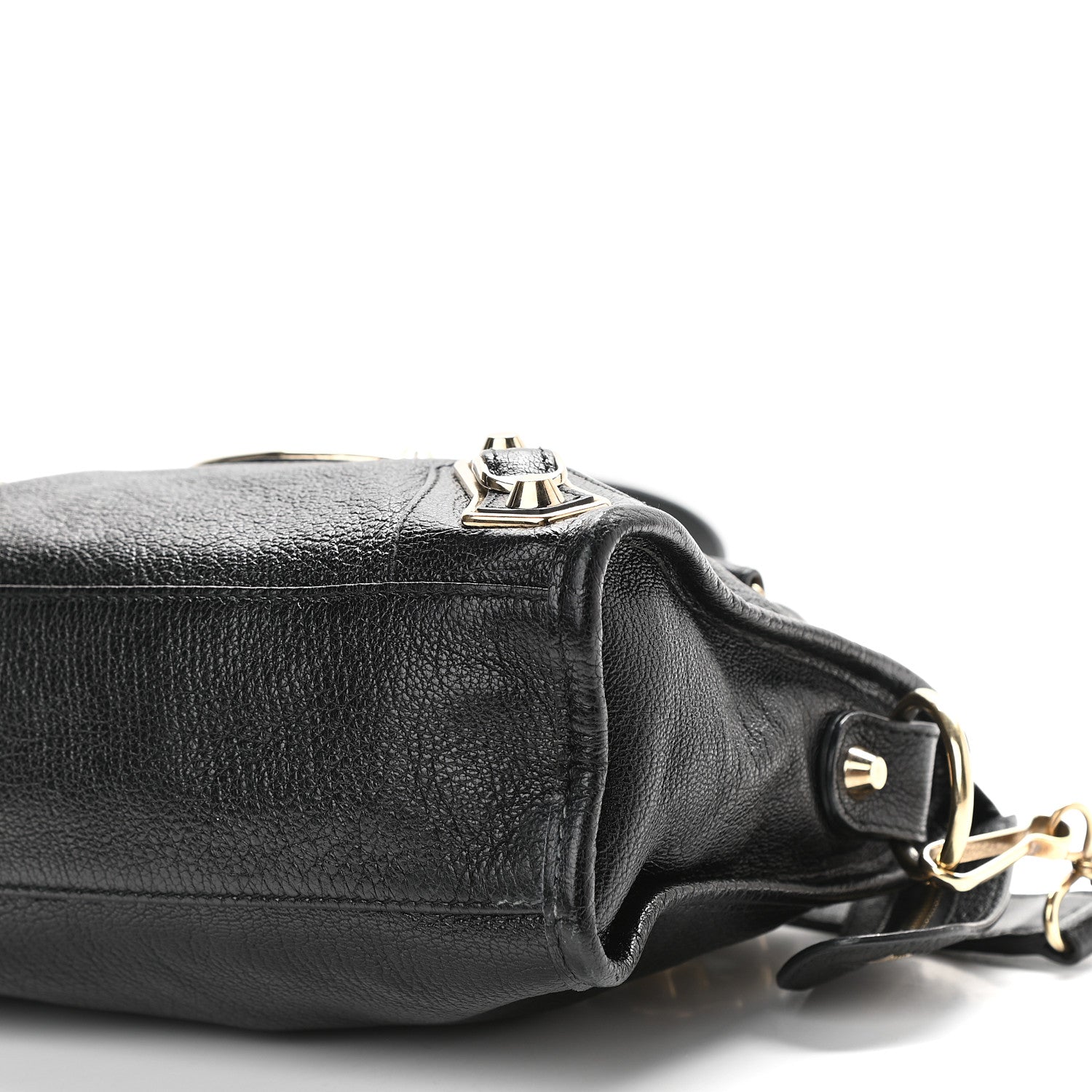 Balenciaga Chevre Gold Metallic Edge Hardware Mini City Black 6 of 10
