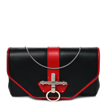 Givenchy Calfskin Obsedia Chain Clutch Black Red 1 of 10