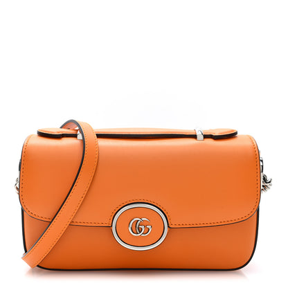 Gucci Senna Calfskin Petite GG Top Handle Shoulder Bag Orange 1 of 10