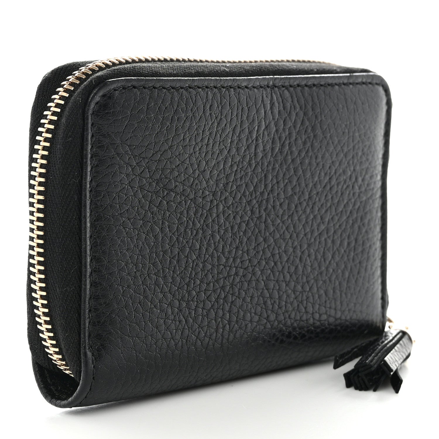 Gucci Pebbled Calfskin Small Soho Zip Around Wallet Black 3 of 10