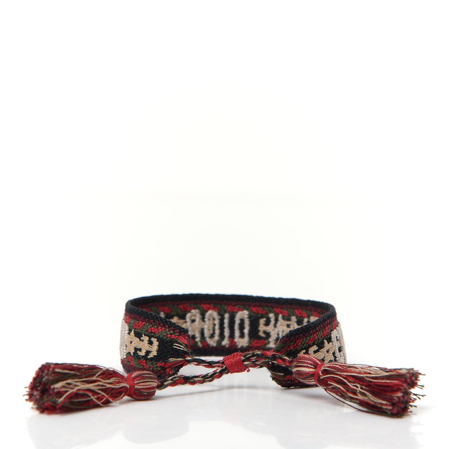 Woven Cotton J'Adior Friendship Bracelet Red Multicolor