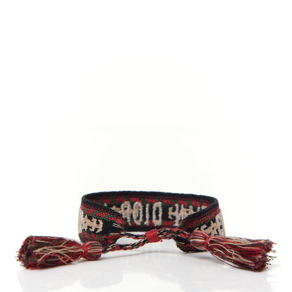 Christian Dior Woven Cotton J'Adior Friendship Bracelet Red Multicolor 3 of 3