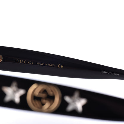Gucci Round Frame Star Sunglasses GG0208S Black 6 of 7