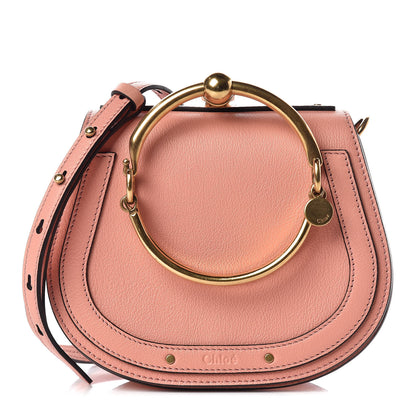 Chloe Calfskin Suede Small Nile Bracelet Bag Washed Pink 1 of 9