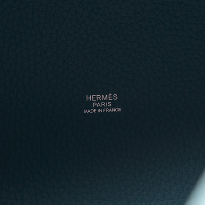 Hermes Taurillon Clemence Picotin Lock 26 GM Bleu Izmir 5 of 10