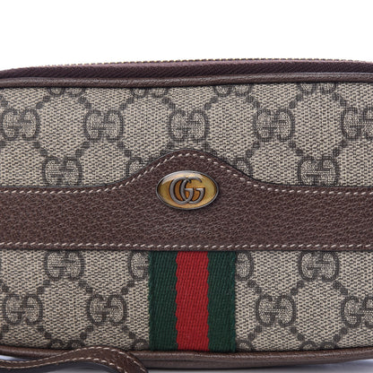 Gucci GG Supreme Monogram Ophidia Phone Case Wristlet Brown 10 of 10