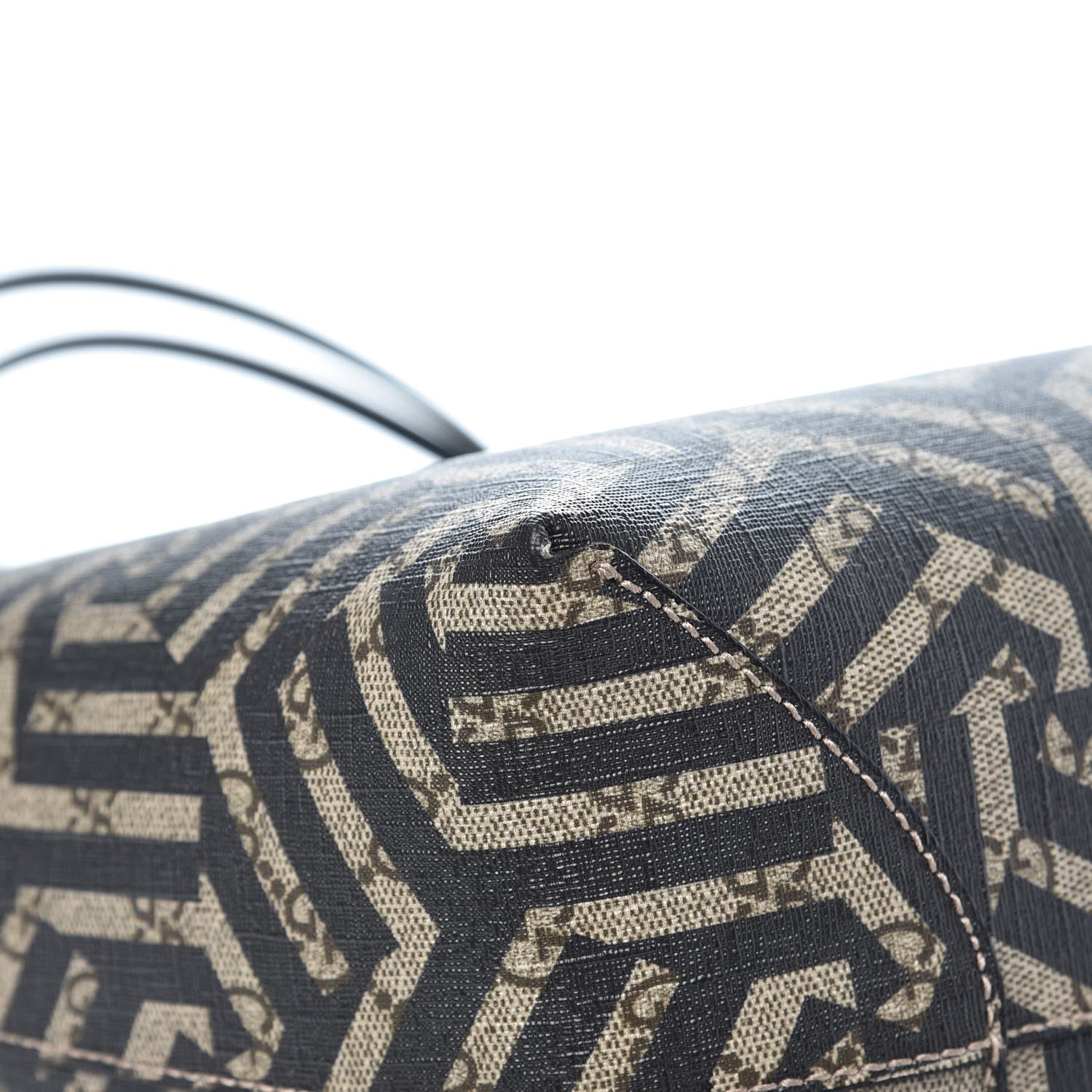 Gucci GG Supreme Monogram Caleido Web Large Tote Black 8 of 9