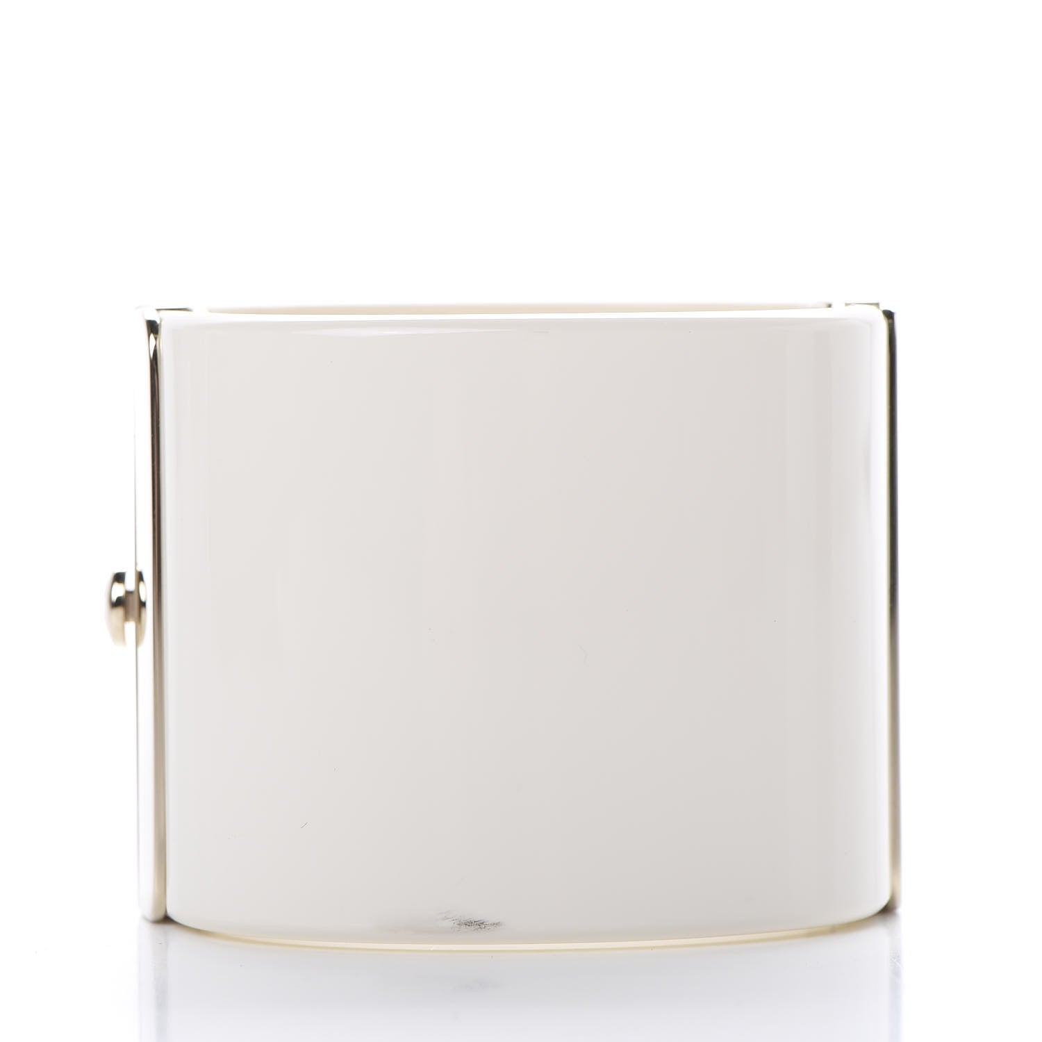 Chanel Resin Crystal CC Cuff White 2 of 5