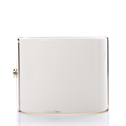 Chanel Resin Crystal CC Cuff White 2 of 5