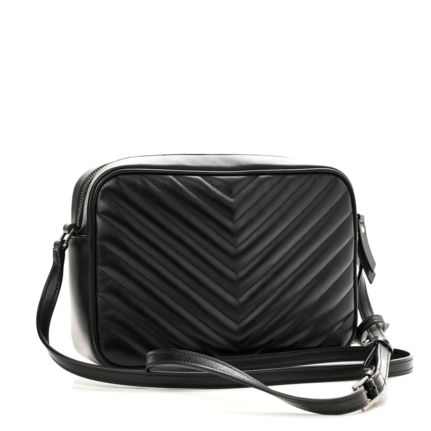 Calfskin Matelasse Monogram Lou Camera Bag Black