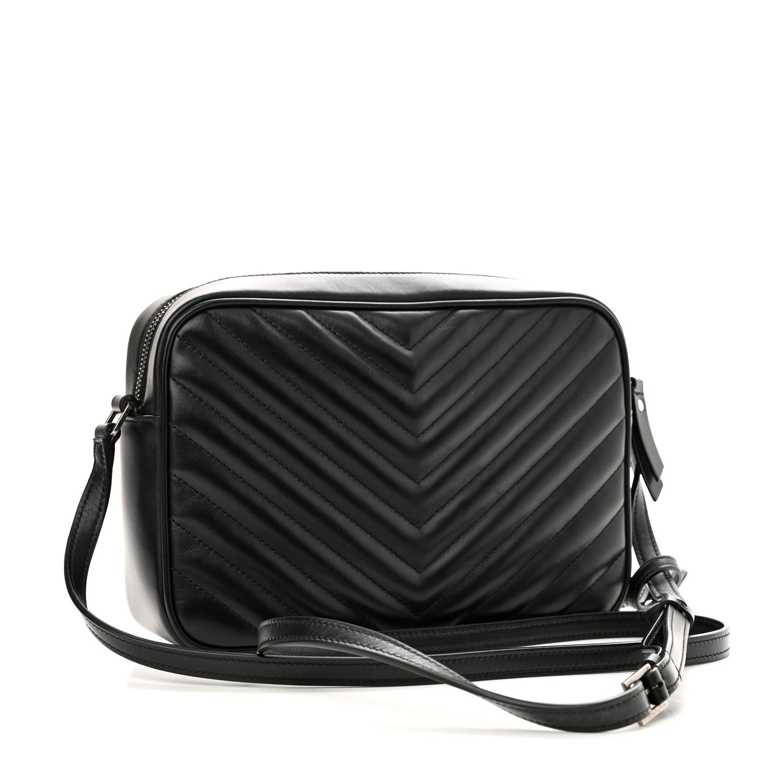 Saint Laurent Calfskin Matelasse Monogram Lou Camera Bag Black 3 of 10