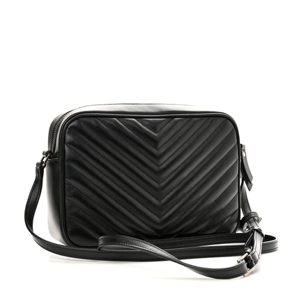 Saint Laurent Calfskin Matelasse Monogram Lou Camera Bag Black 3 of 10